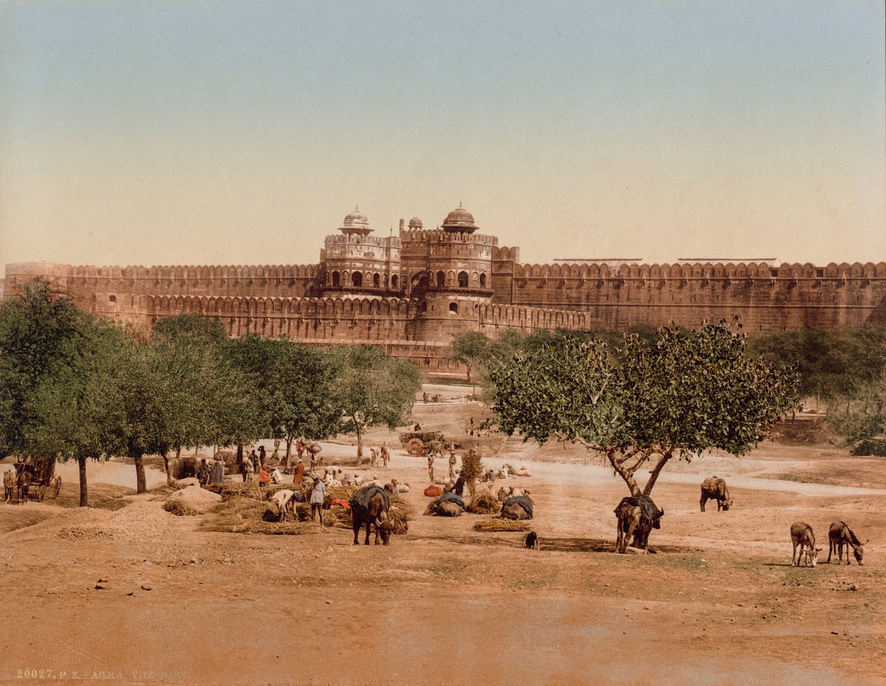 Agra. Fortyfikacja autorstwa Photoglob Co. (Zurich, active c. 1890 1910)