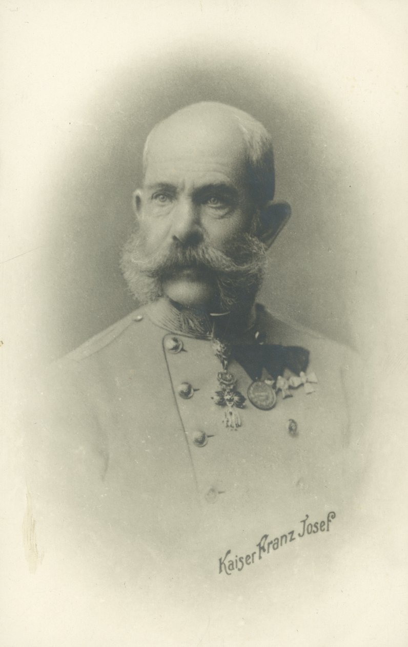 Cesarz Austrii Franciszek Józef I (zdjęcie czarno-białe) autorstwa Photographer Austrian