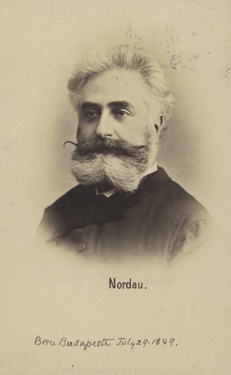 Max Nordau (1849-1923), węgierski przywódca syjonistyczny i pisarz (zdjęcie czarno-białe) autorstwa Photographer Austrian
