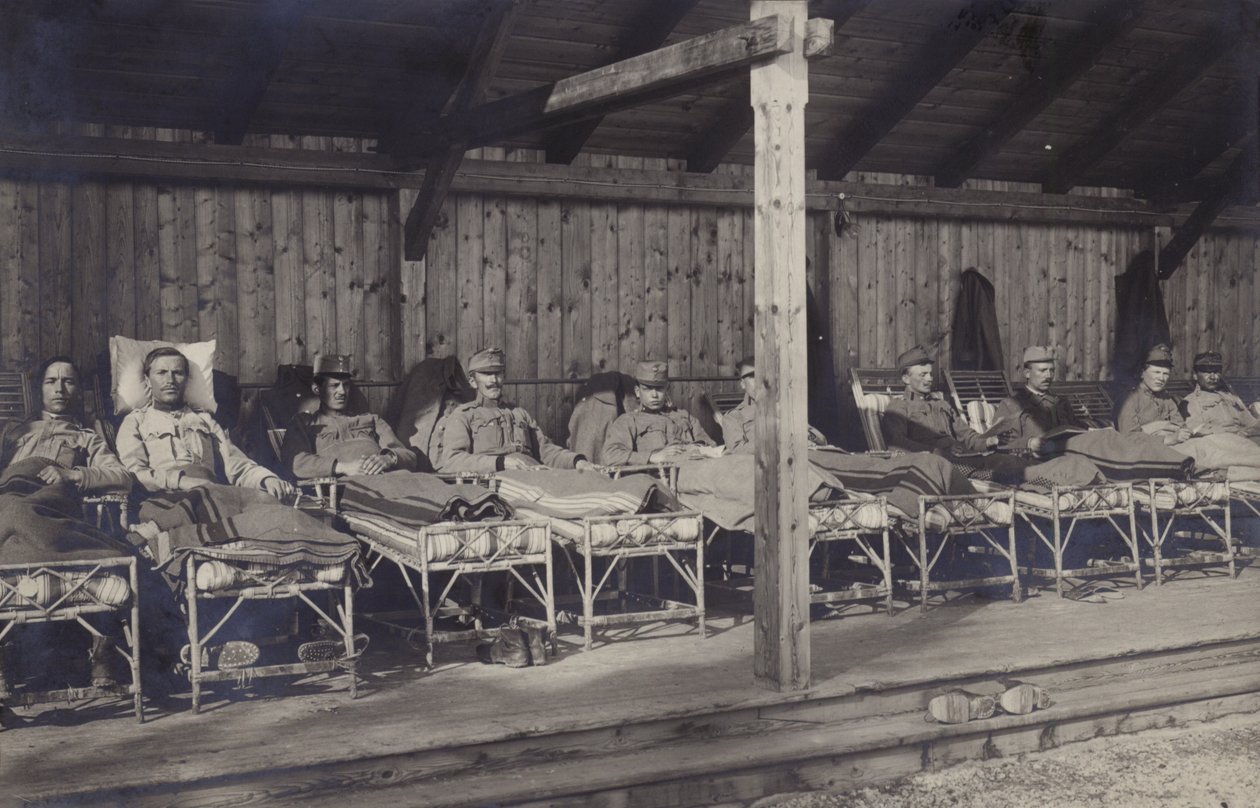Ranni żołnierze armii austro-węgierskiej, I wojna światowa autorstwa Photographer Austrian