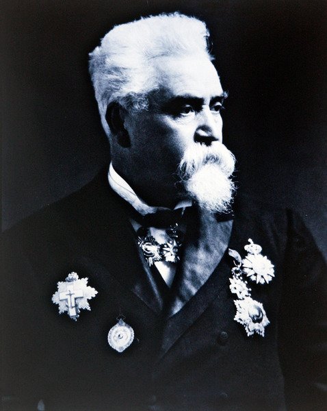 Sir Hiram Maxim (zdjęcie czarno-białe) autorstwa Photographer English