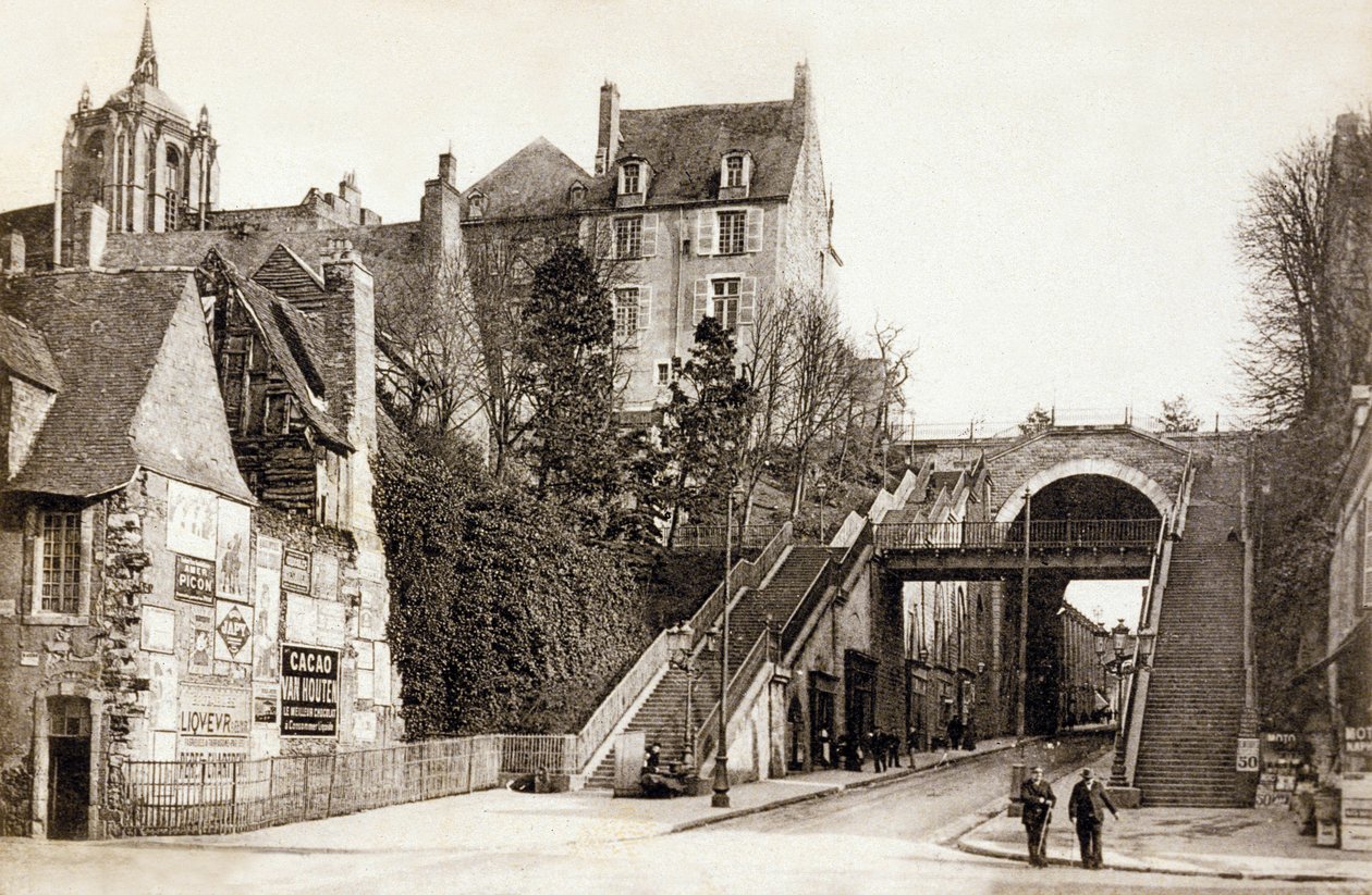 Le Mans, Francja, ok. 1900 (czarno-białe zdjęcie) autorstwa Photographer French