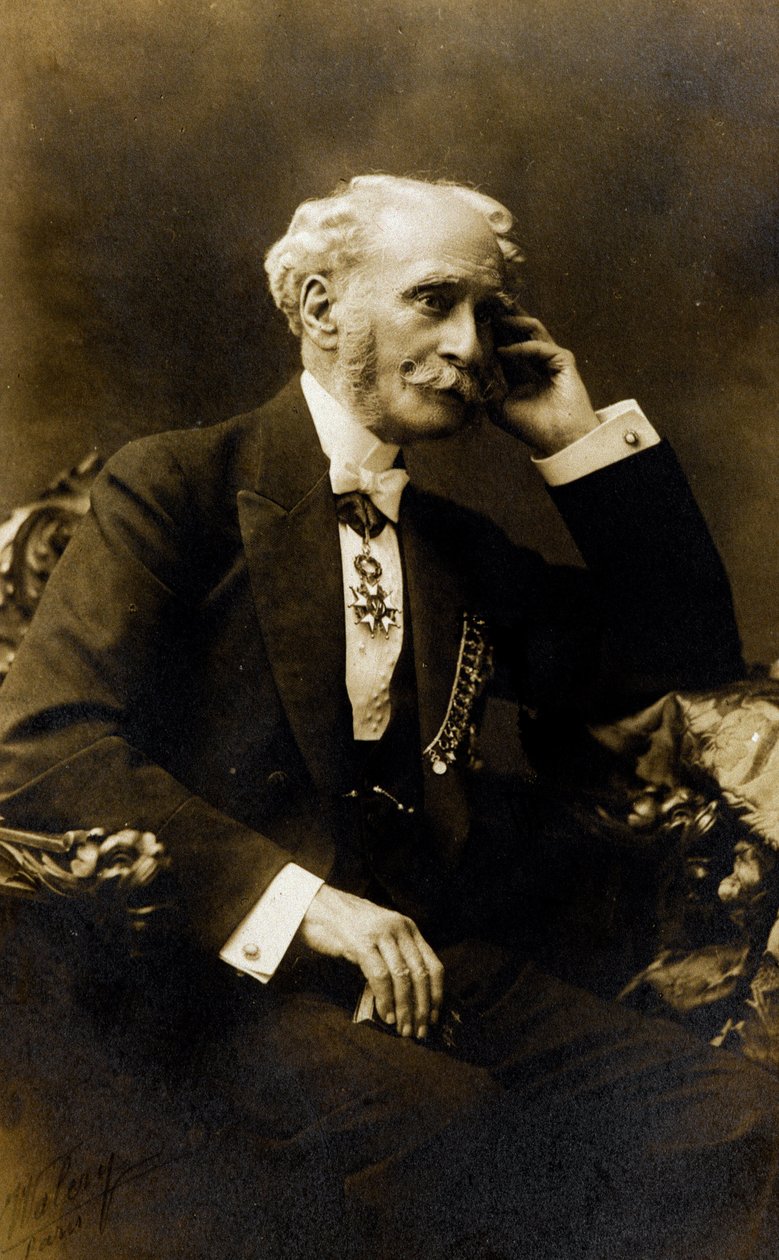 Portret Francois Stephen Emile Liegeard (1830-1925), francuski pisarz, poeta i polityk - Fotografia, Coll. Baussy autorstwa Photographer French