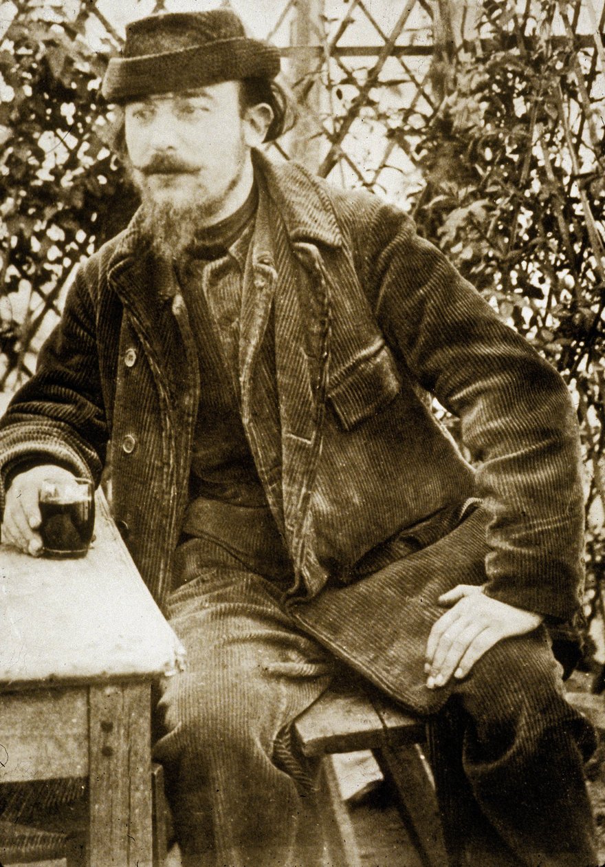 Francuski kompozytor Erik Satie (czarno-białe zdjęcie) autorstwa Photographer French