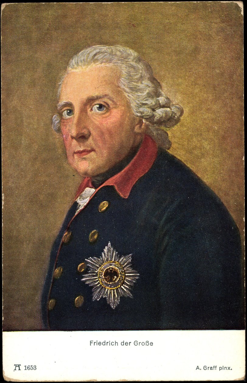 Artysta Ak Fryderyk Wielki, Fryderyk II Pruski, Ackermann 1653 (zdjęcie czarno-białe) autorstwa Photographer German