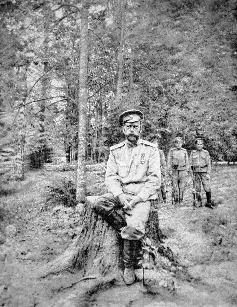 Car Mikołaj II w bolszewickiej niewoli w Carskim Siole autorstwa Photographer Russian