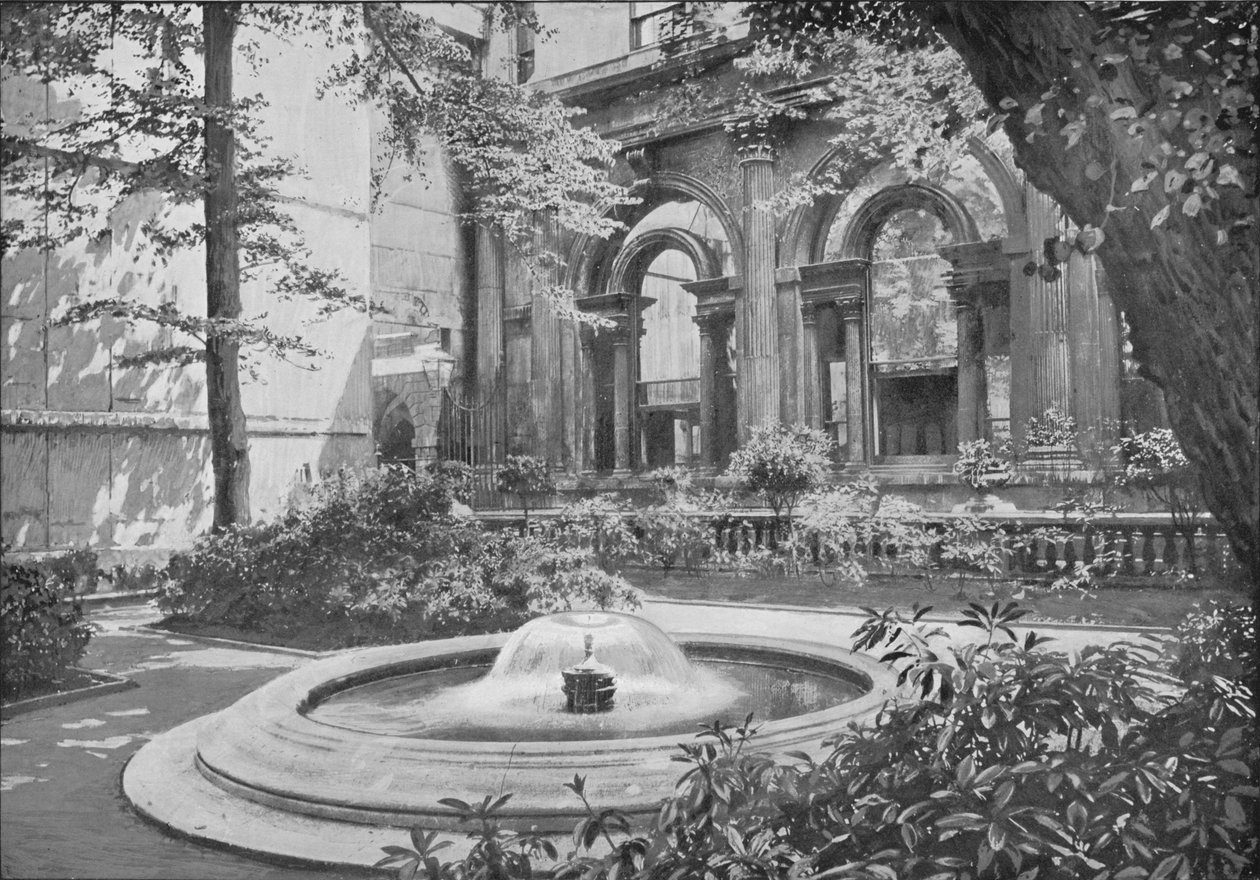 Fontanna Banku Anglii, City of London, c1910 1911 autorstwa Pictorial Agency
