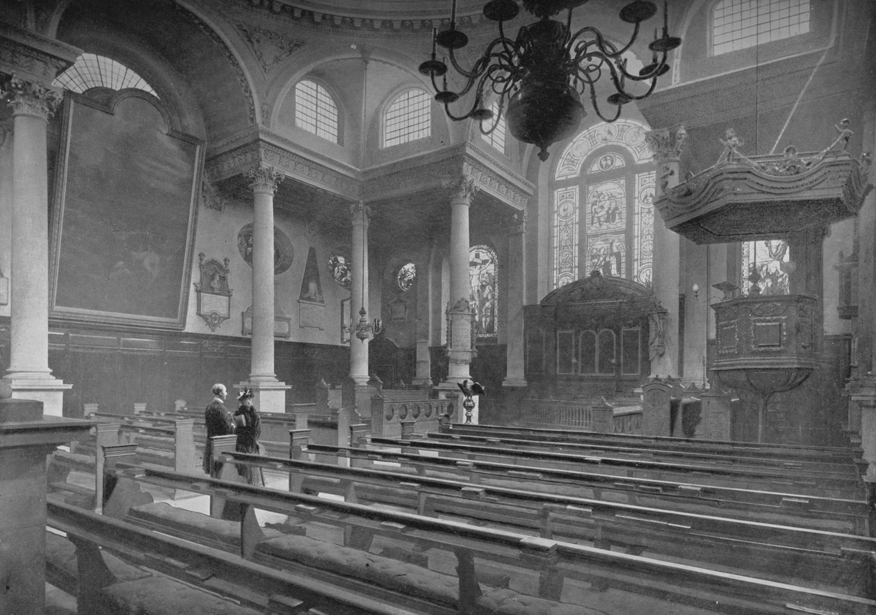 Kościół św. Szczepana, Walbrook, City of London, c1890 1911 autorstwa Pictorial Agency