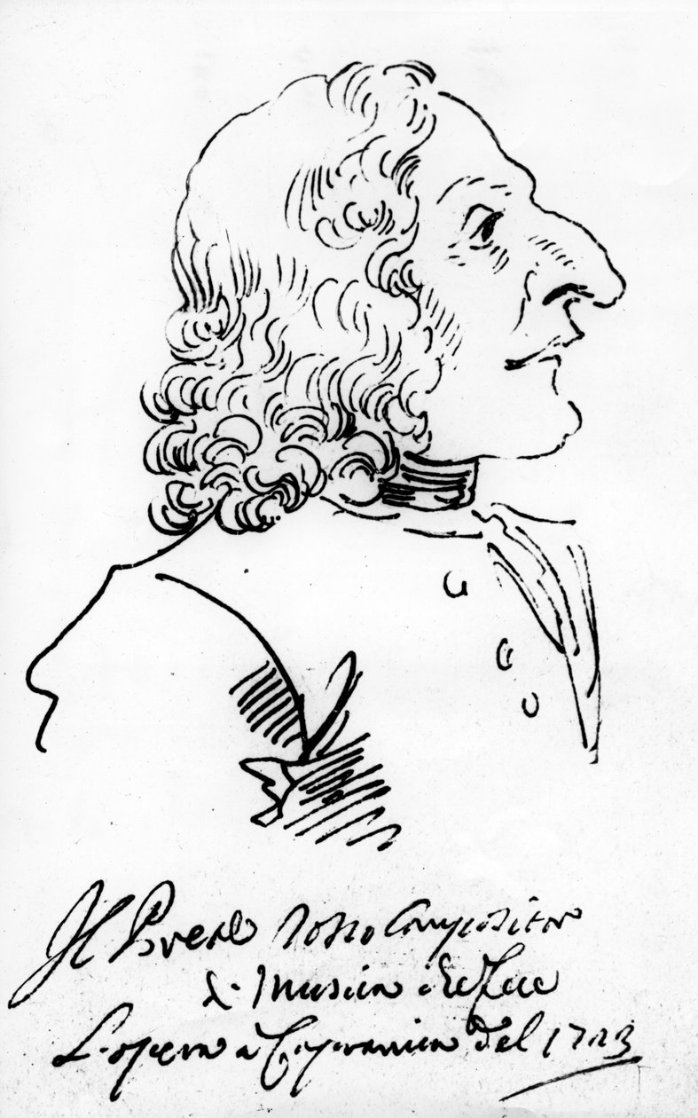 Antonio Vivaldi, 1723 (pióro i atrament) autorstwa Pier Leone Ghezzi