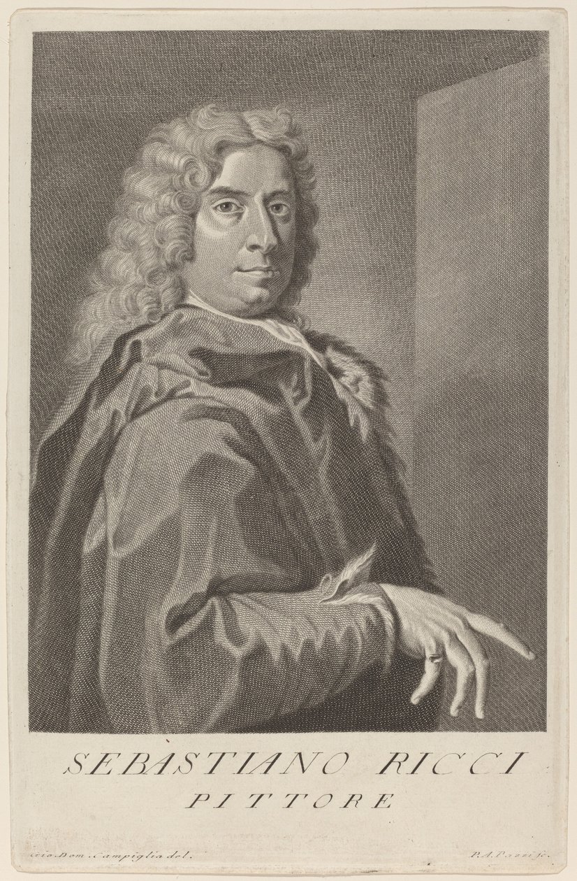Sebastiano Ricci autorstwa Pier Antonio Pazzi after Giovanni Domenico Campiglia