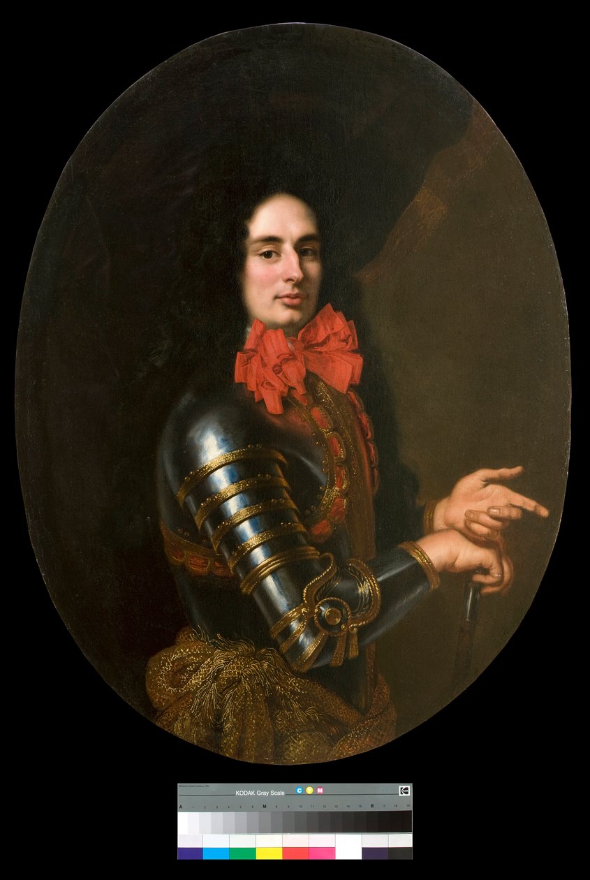 Portret dżentelmena w zbroi i z czerwonym szalem Malarstwo Pier Francesco Cittadini (1616-1681) XVII wiek Kolekcja prywatna autorstwa Pier Francesco Cittadini
