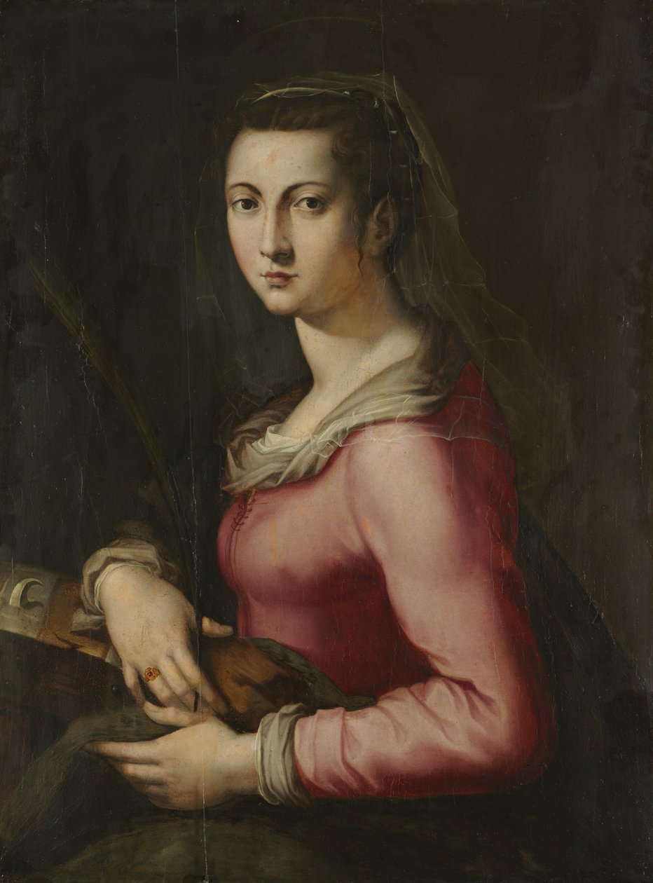 Portret kobiety jako św. Katarzyny, ok. 1930 r. 1560. autorstwa Pier Francesco Foschi