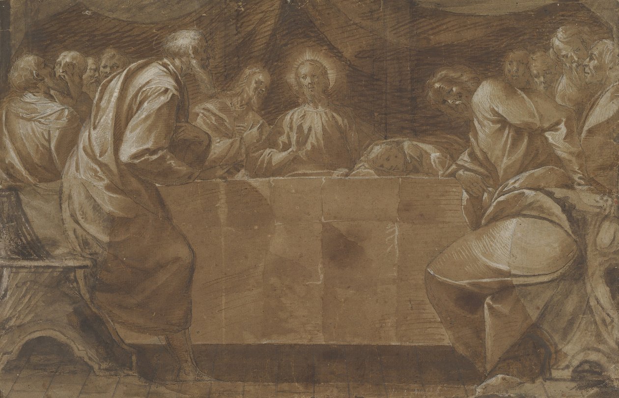 Ostatnia Wieczerza, ok. godz. 1608. autorstwa Pier Francesco Mazzucchelli