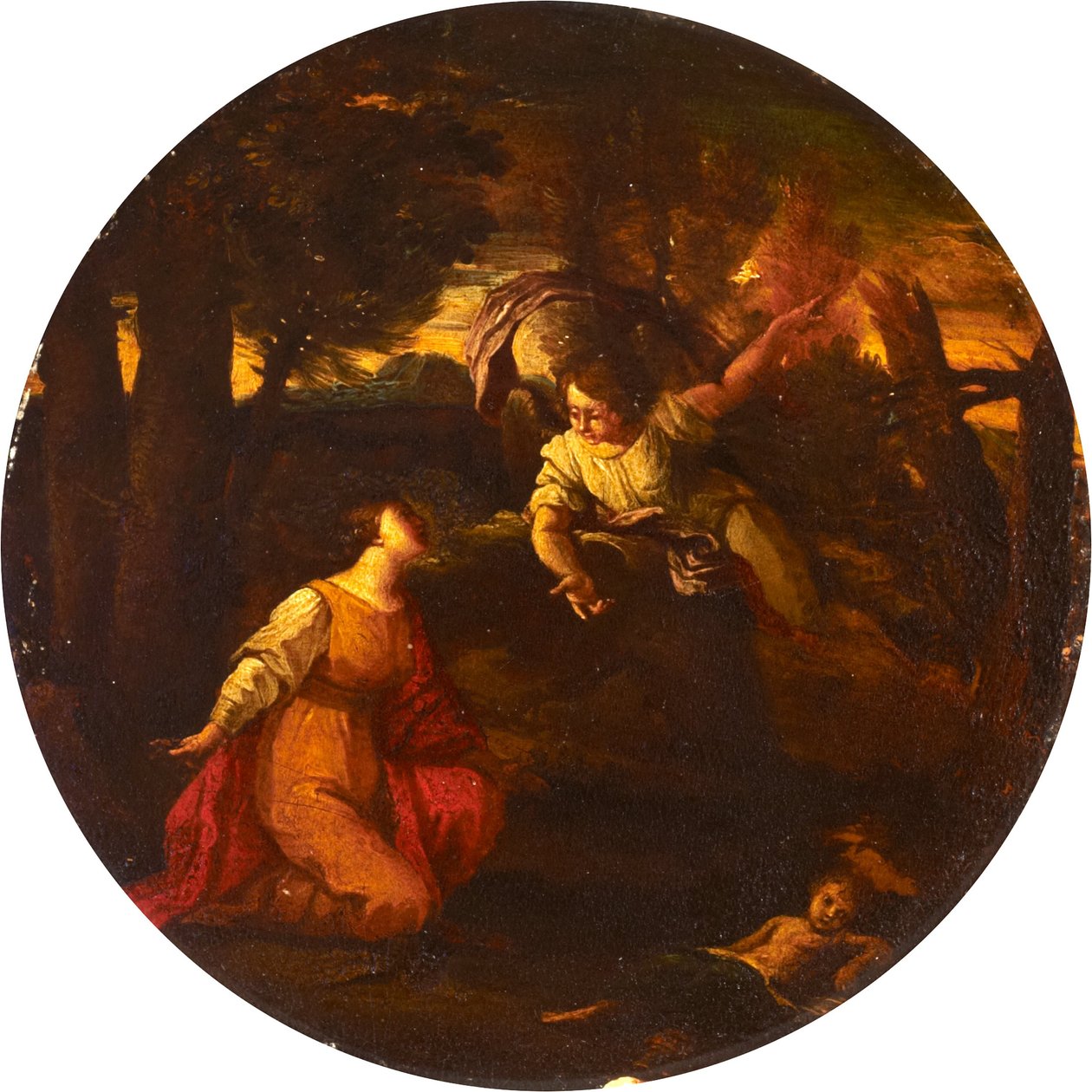 Hagar i Izmael autorstwa Pier Francesco Mola