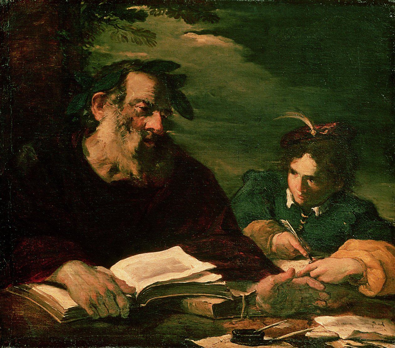 Homer dyktujący swój poemat autorstwa Pier Francesco Mola