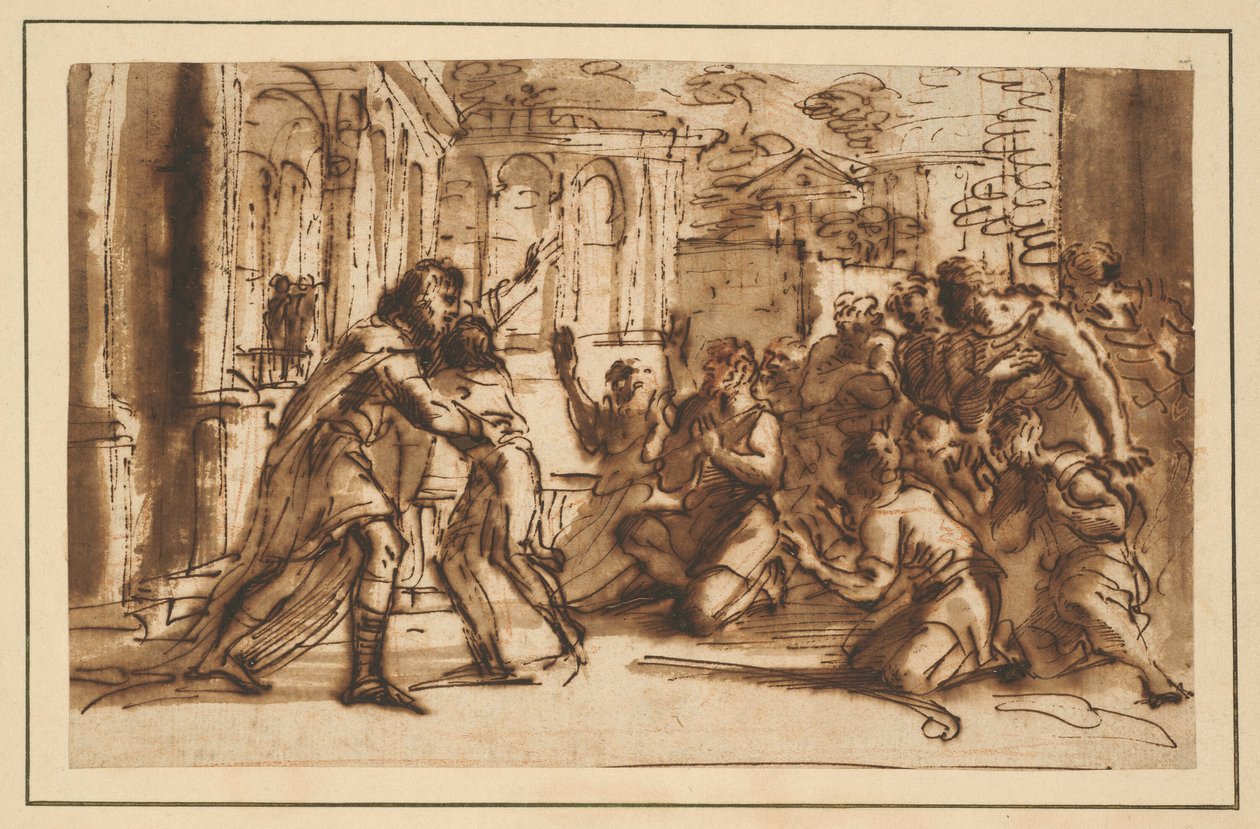 Józef wita swoich braci autorstwa Pier Francesco Mola