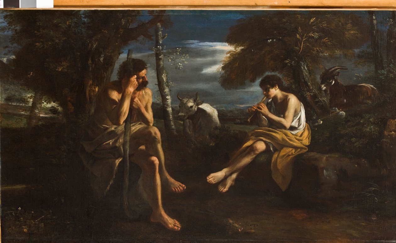 Merkury usypia Argusa, ok. 1645-55 autorstwa Pier Francesco Mola