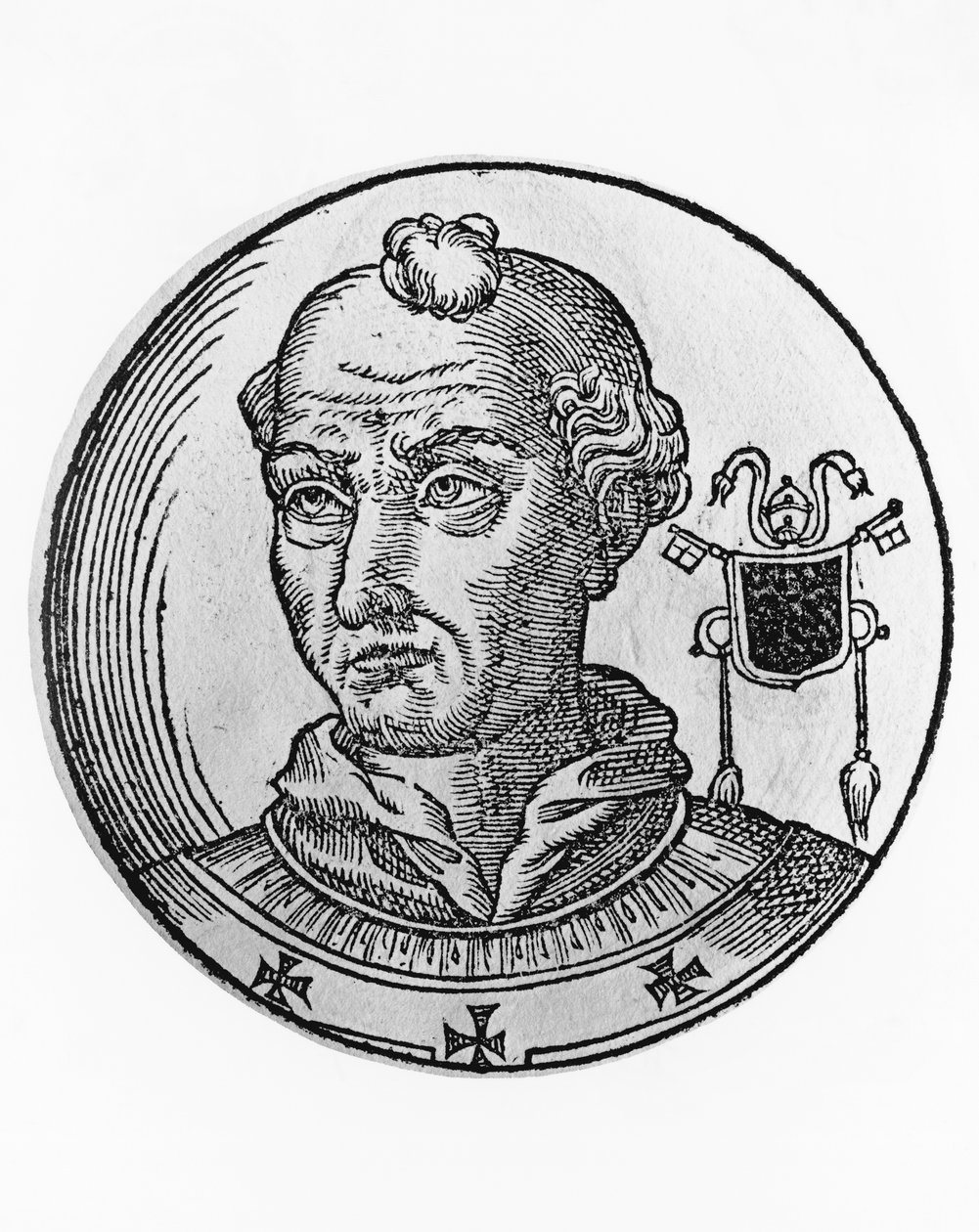 Portret Adriana II (792-872) autorstwa Blaise Nicolas Le Sueur