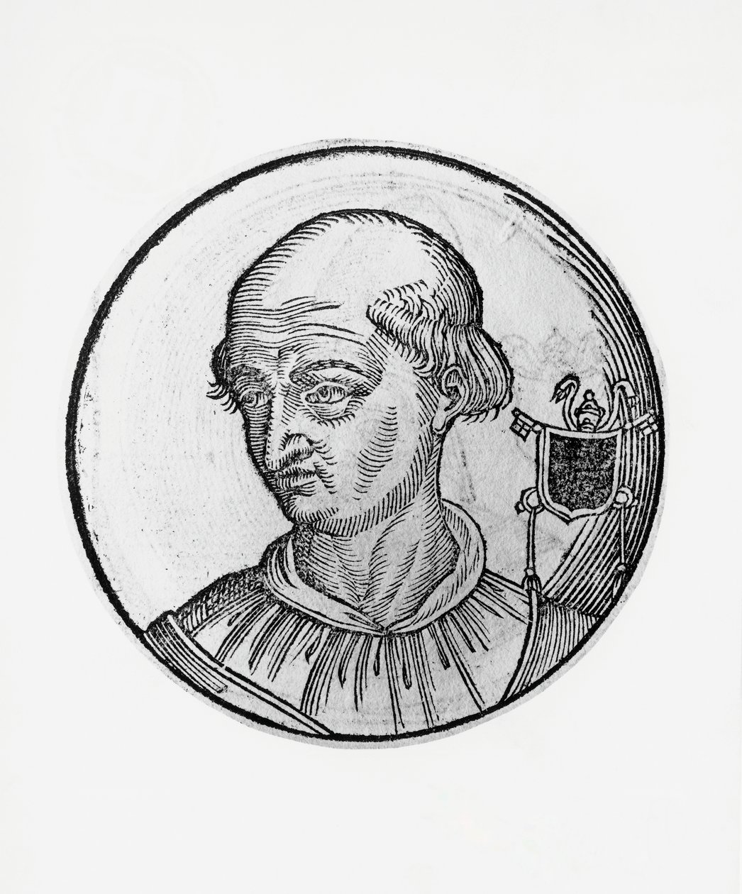 Portret Benedykta VIII (Theophylactus III of Tusculum, ok. 980-1024) autorstwa Blaise Nicolas Le Sueur