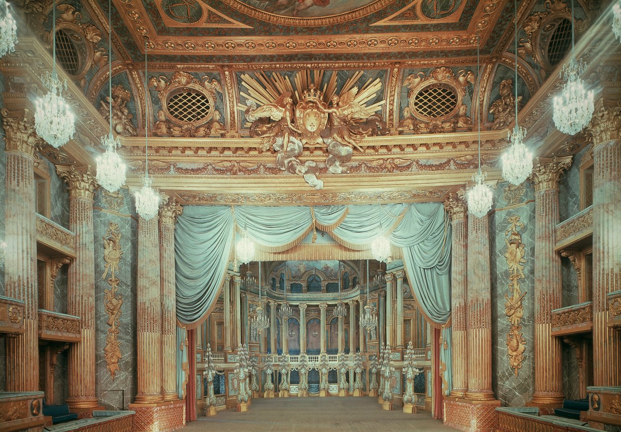 Royal Opera Theatre, Pałac w Wersalu, Francja autorstwa Blaise Nicolas Le Sueur