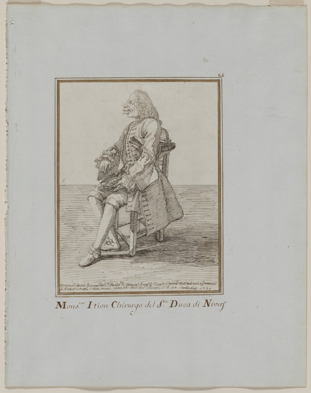 Monsieur Ition Chirurg sre. Książę Nivers, 1749. autorstwa Pier Leone Ghezzi