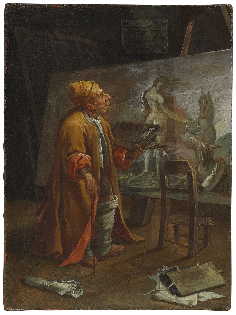 Paolo de Matteis w swojej pracowni autorstwa Pier Leone Ghezzi