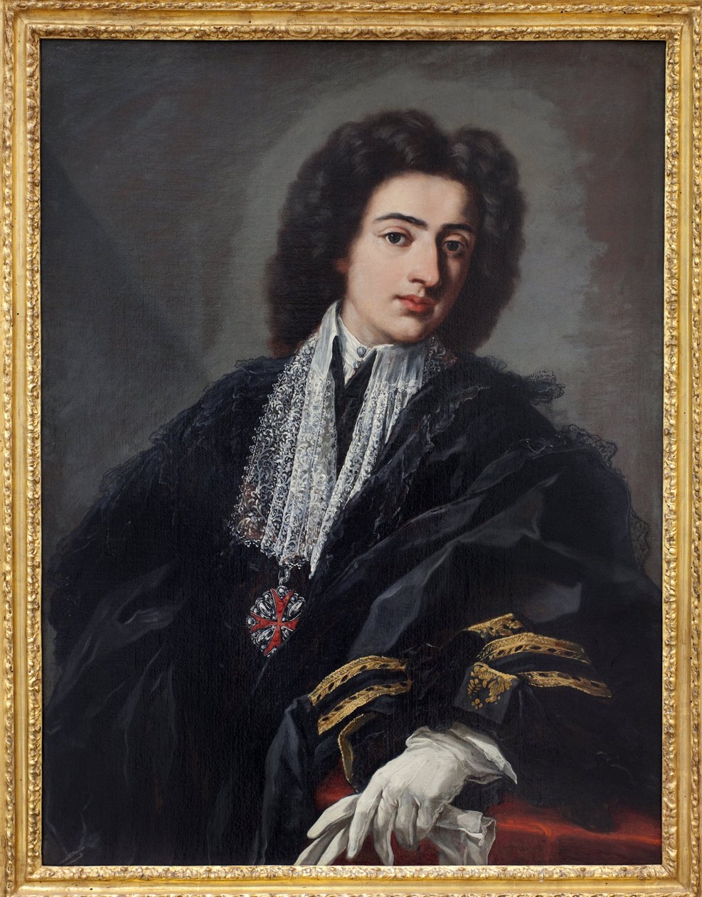Portret Carlo Albaniego. Obraz Pier Leone Ghezzi (1674-1755), olej na płótnie, ok. 1708 r. We włoskim XVIII wieku. Staatsgalerie, Stuttgart (Niemcy). autorstwa Pier Leone Ghezzi