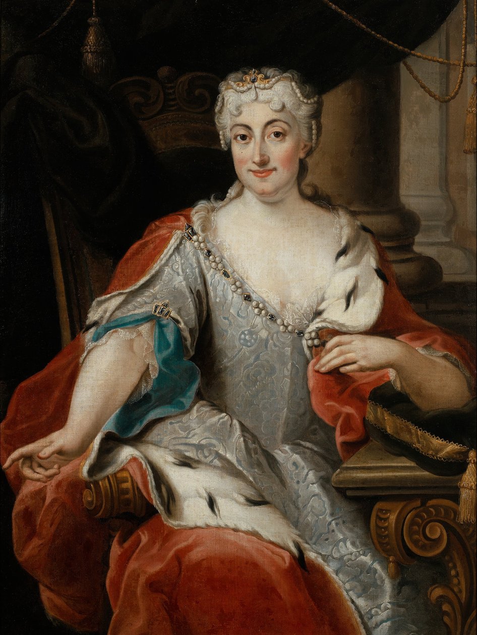 Portret Marii Clementiny Sobieskiej 1702-1735 autorstwa Pier Leone Ghezzi