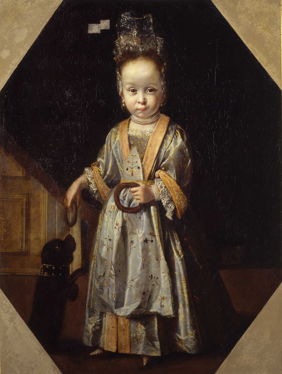 Portret dziewczynki ze szczeniakiem autorstwa Pierfrancesco Cittadini
