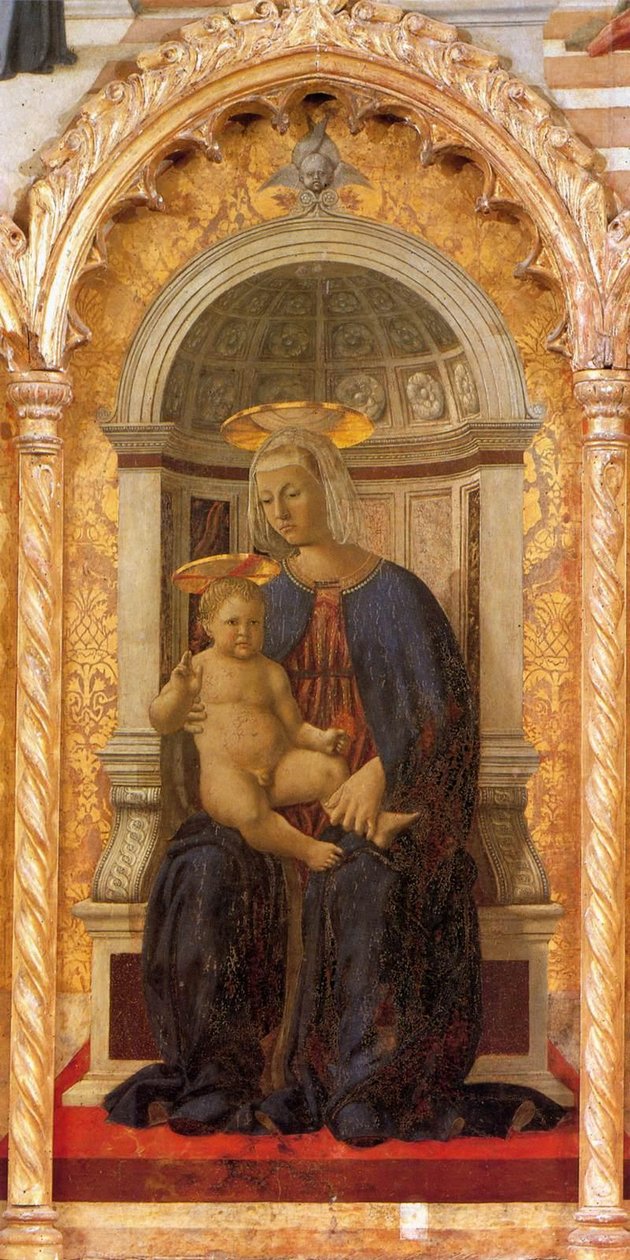 Poliptyk św Antoniego: Madonna z Dzieciątkiem autorstwa Piero della Francesca