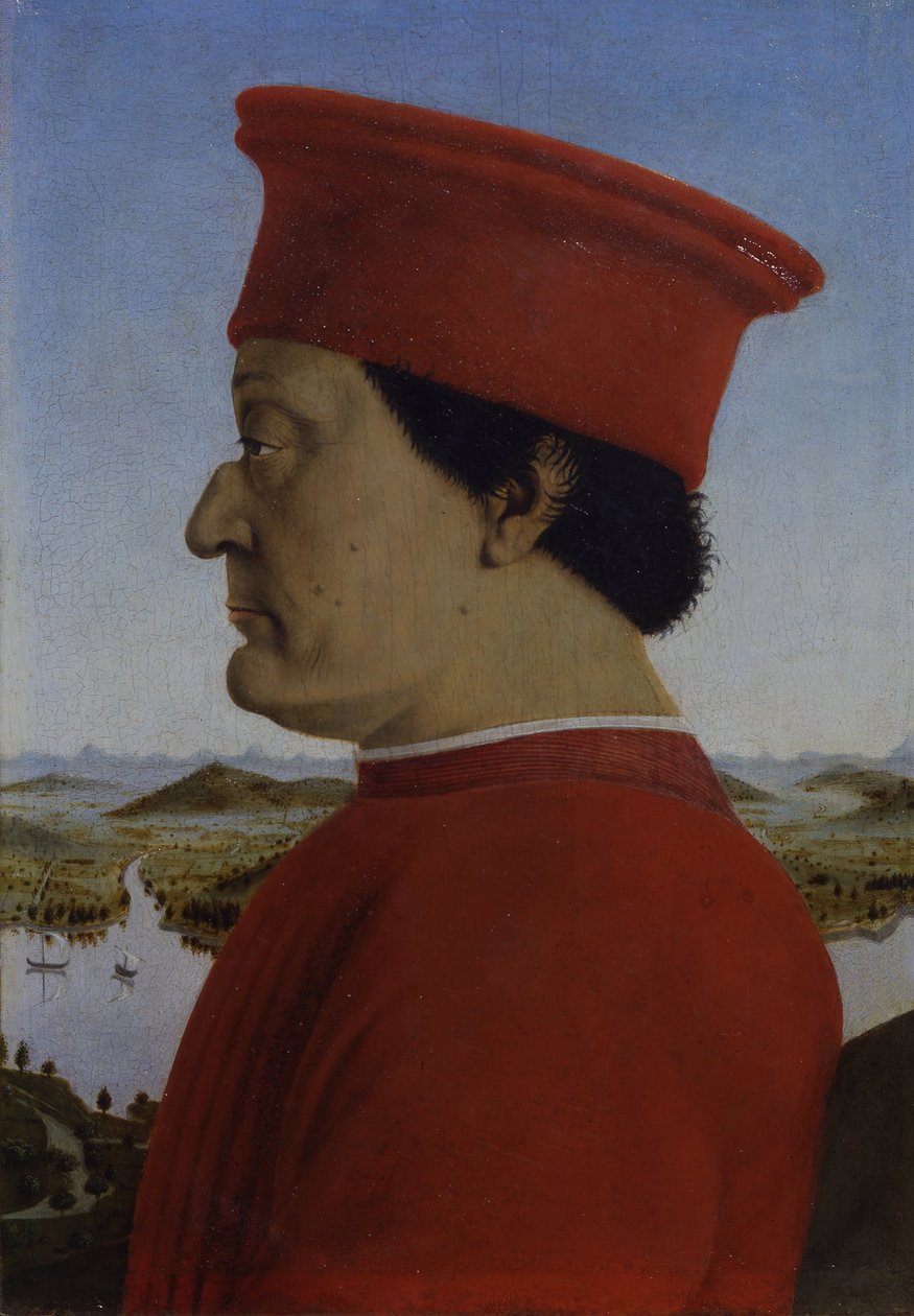 Portrety książąt Urbino Federico da Montefeltro i Battista Sforza autorstwa Piero della Francesca