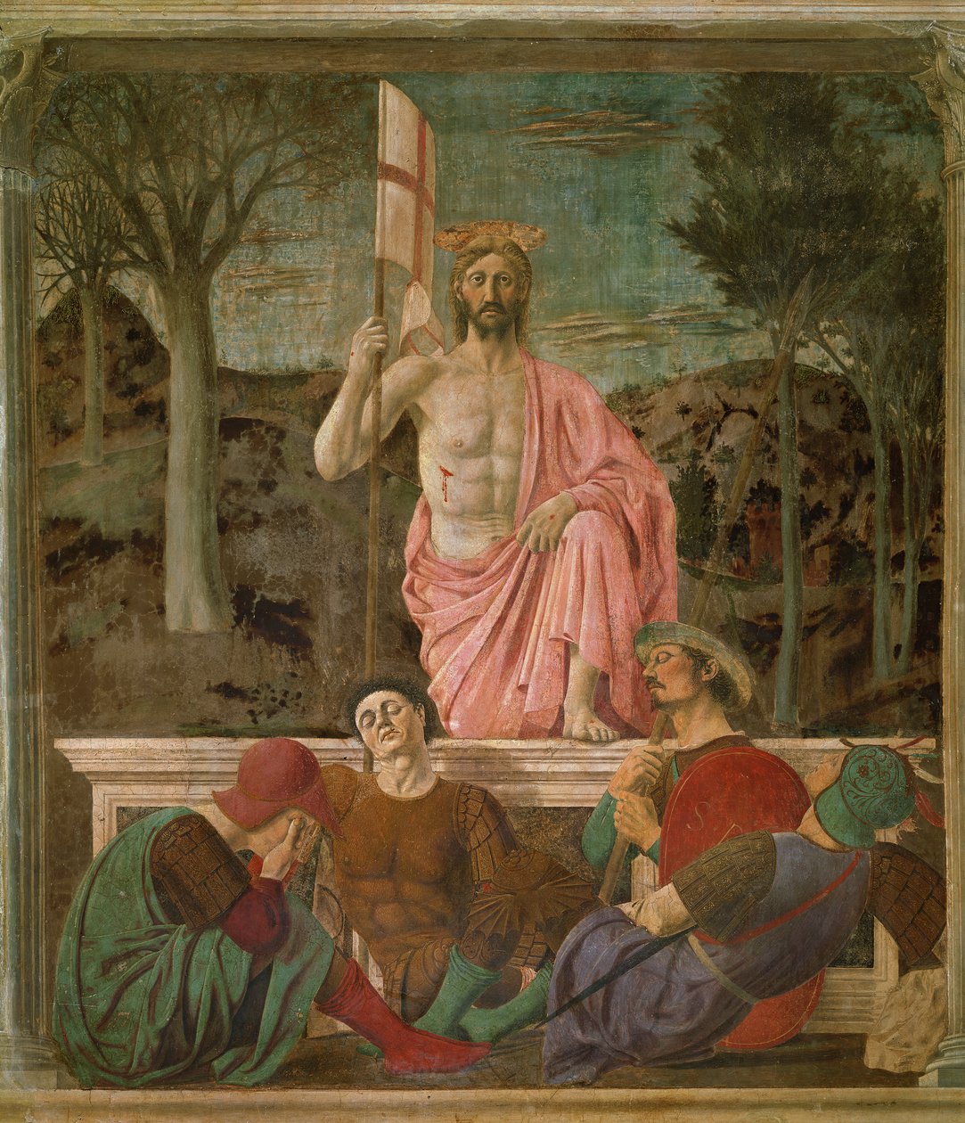 Zmartwychwstanie, ok.1463 autorstwa Piero della Francesca