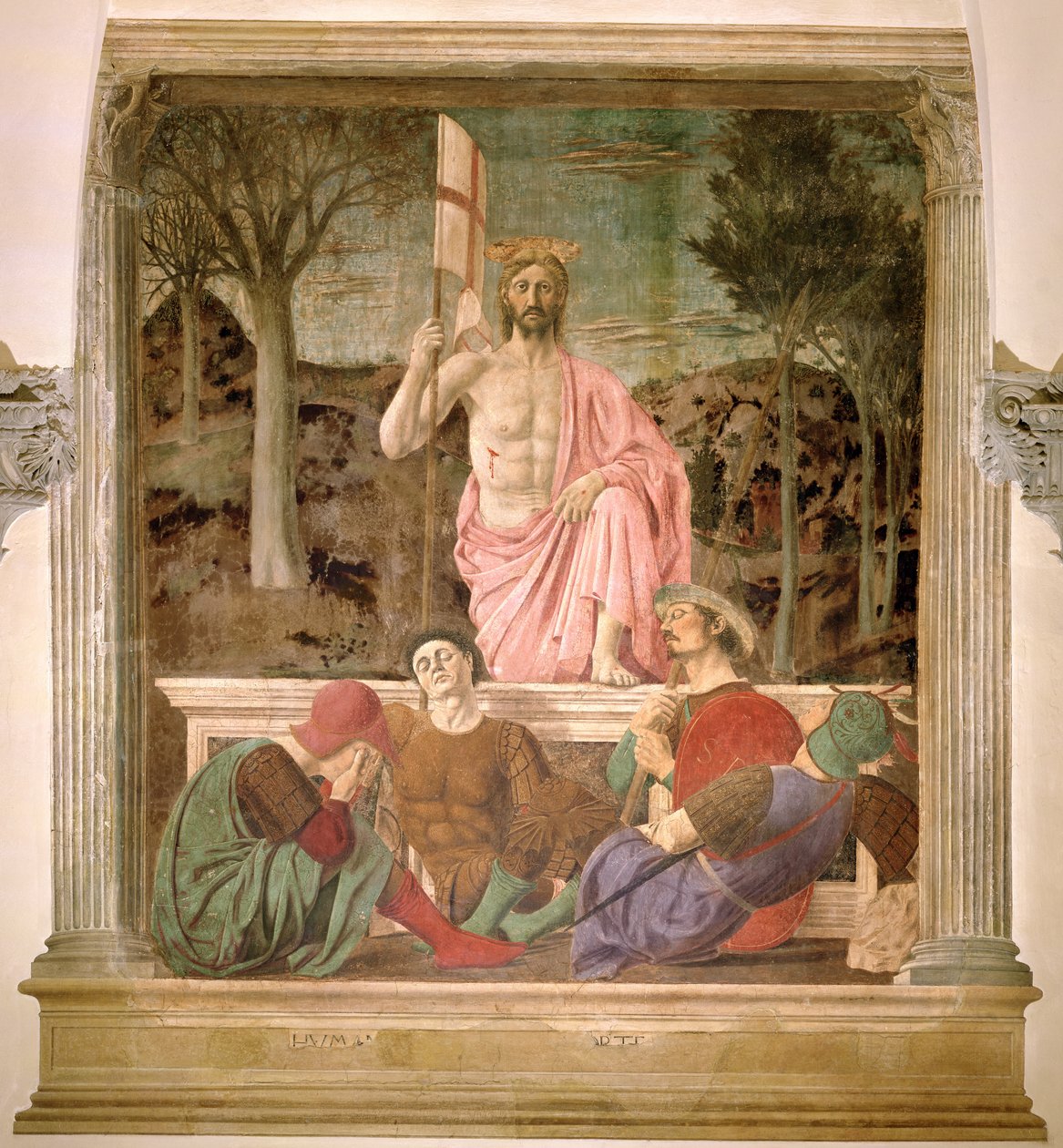 Zmartwychwstanie, ok. 1463 (zob. także 109787, 205585, 205586) autorstwa Piero della Francesca