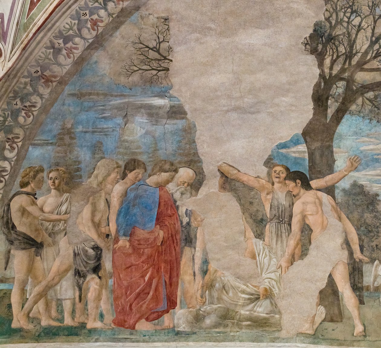 Śmierć Adama (szczegół) autorstwa Piero della Francesca