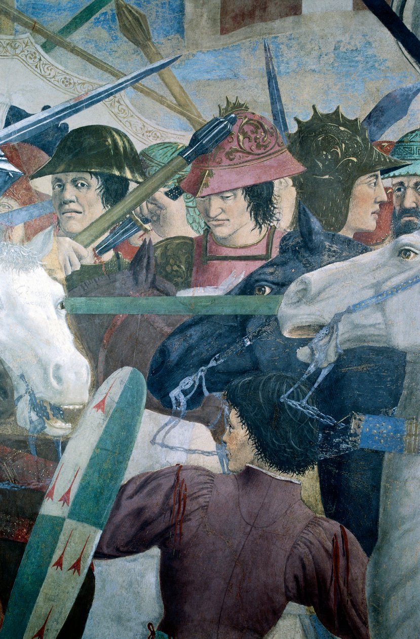Fragment z Legendy o prawdziwym krzyżu ukazujący bitwę Herakliusza I z Bizancjum przeciwko Chosroesowi II, autorstwa Piero della Francesca autorstwa Piero della Francesca