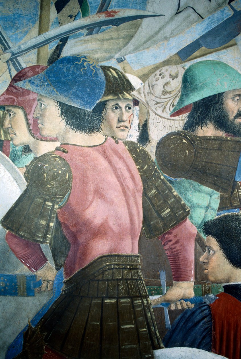 Fragment z Legendy o prawdziwym krzyżu ukazujący bitwę Herakliusza I z Bizancjum przeciwko Chosroesowi II, autorstwa Piero della Francesca autorstwa Piero della Francesca