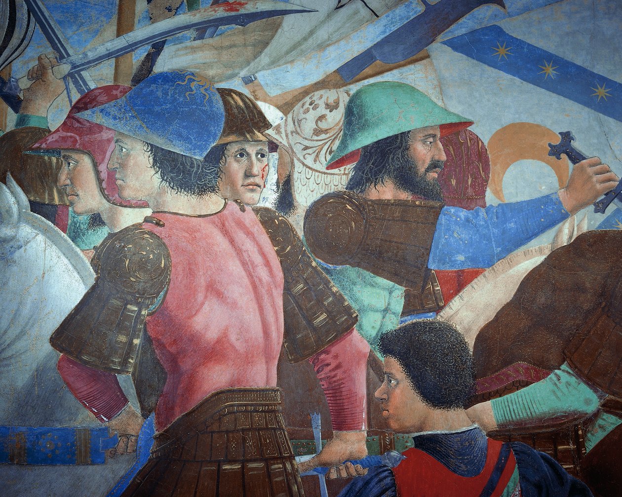 Fragment Legendy o prawdziwym krzyżu ukazujący bitwę Herakliusza I z Bizancjum przeciwko Chosroesowi II, autorstwa Piero della Francesca autorstwa Piero della Francesca