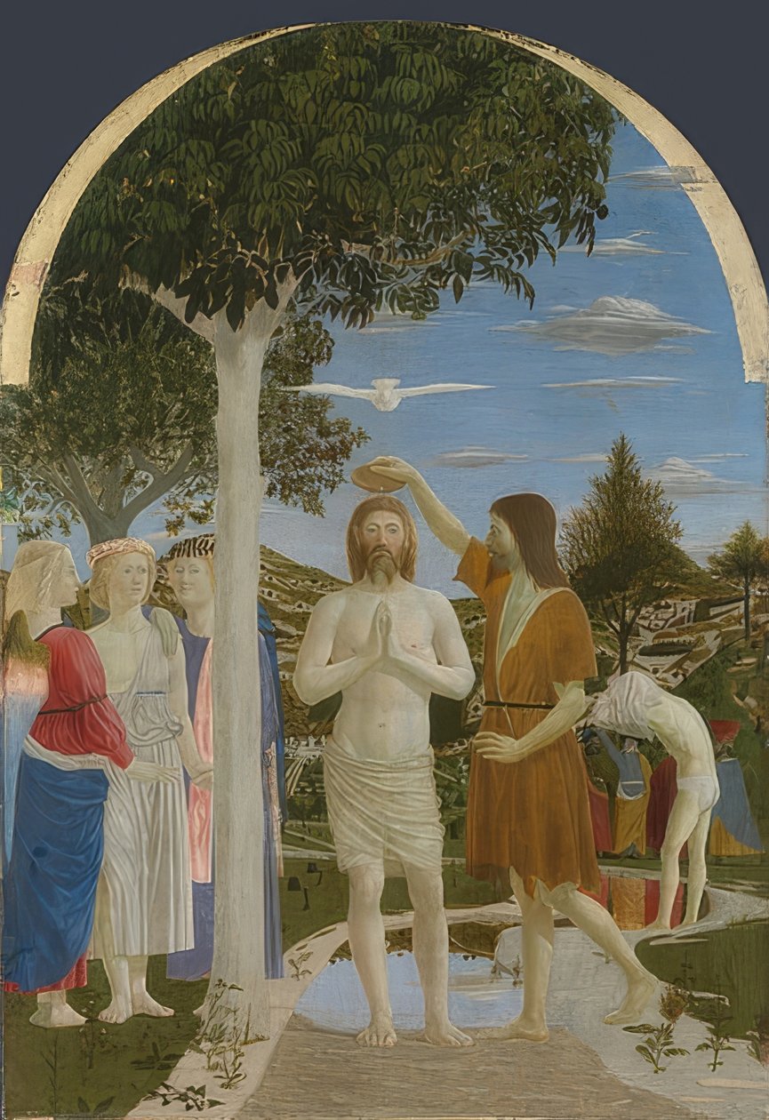 Chrzest Chrystusa. 1450s autorstwa Piero della Francesca