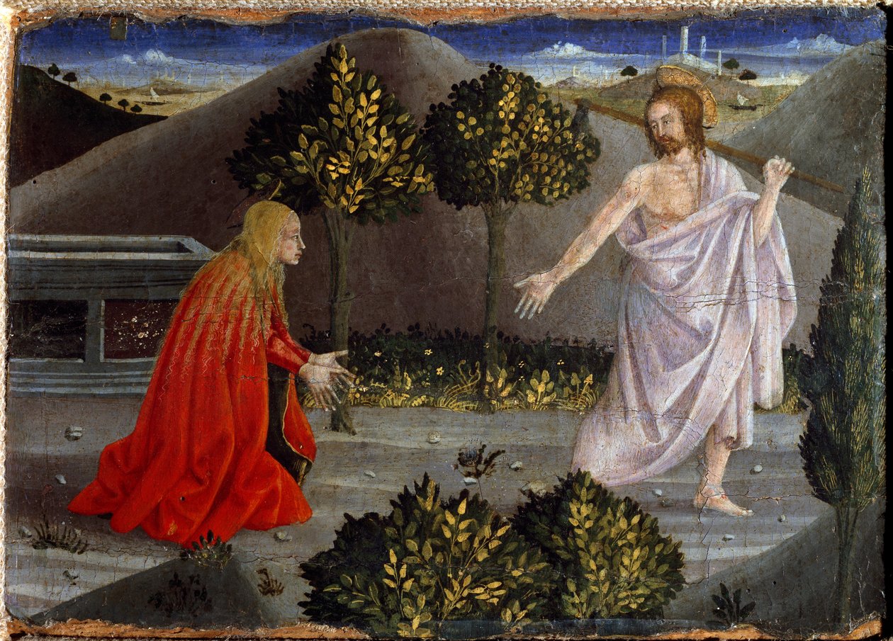 Noli mnie tangere. Poliptyk Miłosierdzia. (Malowanie na drewnie autorstwa Piero della Francesca
