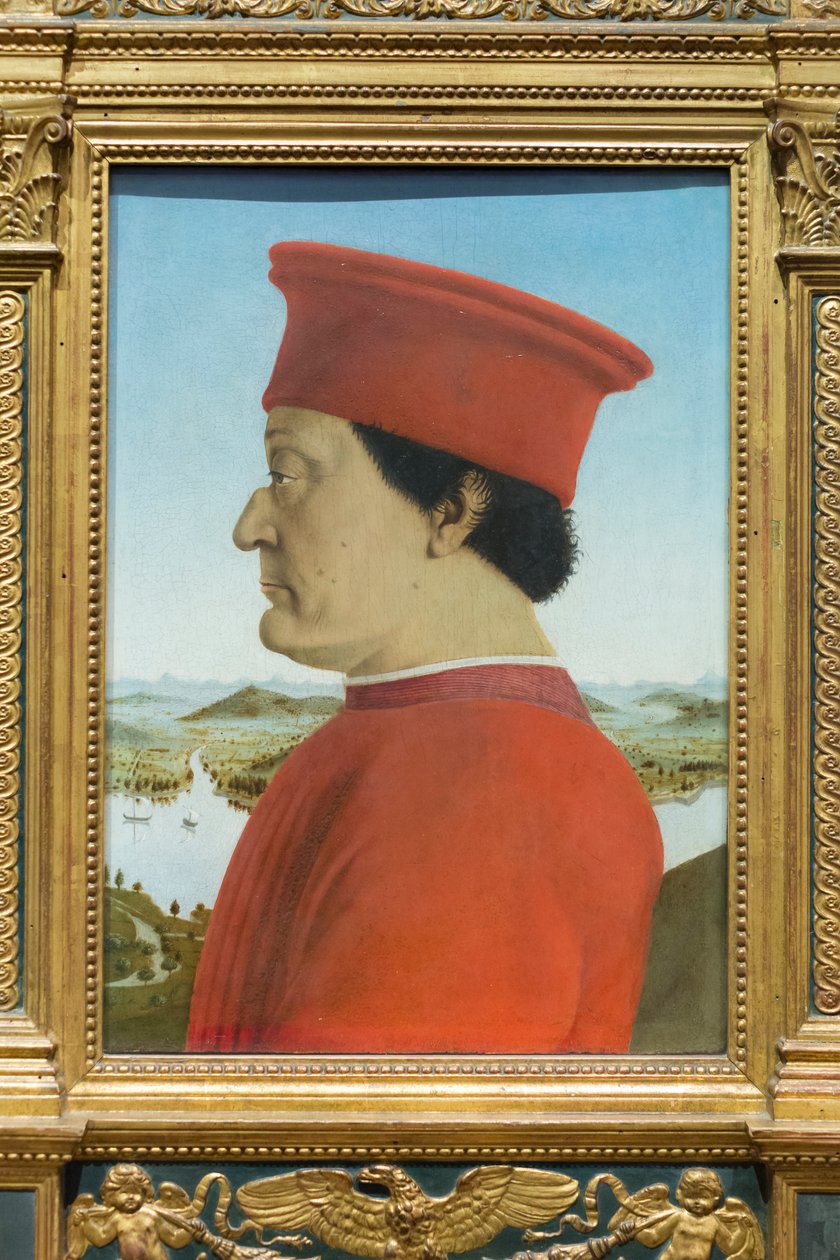 Portret księcia Urbino, Federico da Montefeltro autorstwa Piero della Francesca