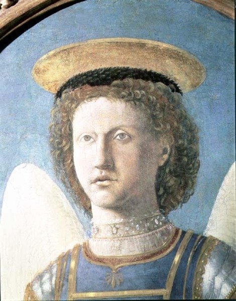 Św. Michał (szczegół) autorstwa Piero della Francesca