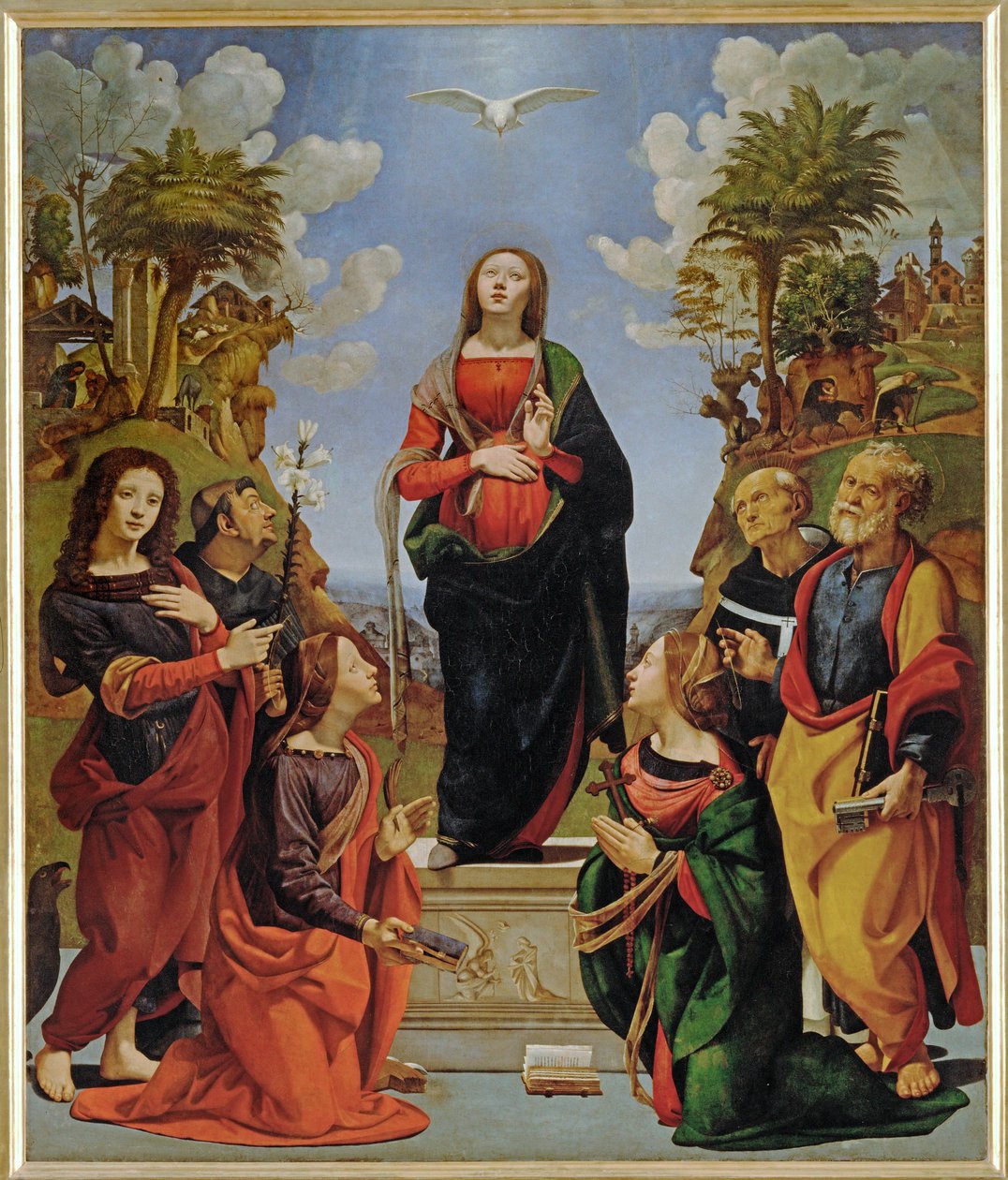 Incarnazione - Wniebowzięcie Najświętszej Maryi Panny (obraz na drewnie) autorstwa Piero di Cosimo