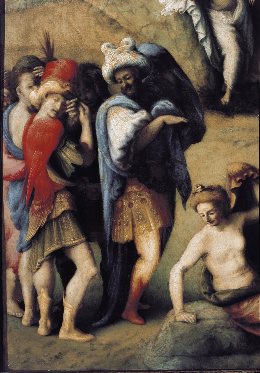 Perseusz uwalnia Andromedę, detal (1510, olej na płótnie) autorstwa Piero di Cosimo