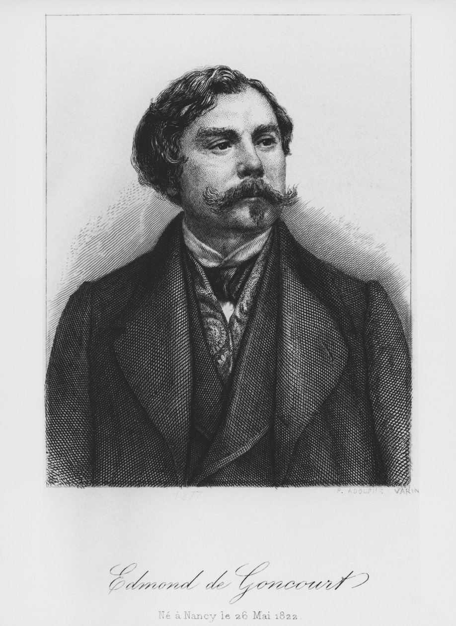Edmond de Goncourt, 1877 autorstwa Pierre Adolphe Varin