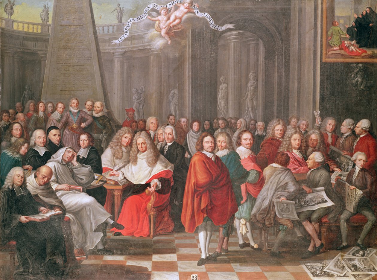 Grupa wybitnych dżentelmenów urodzonych w Abbeville lub w okolicach autorstwa Pierre Adrien Choquet