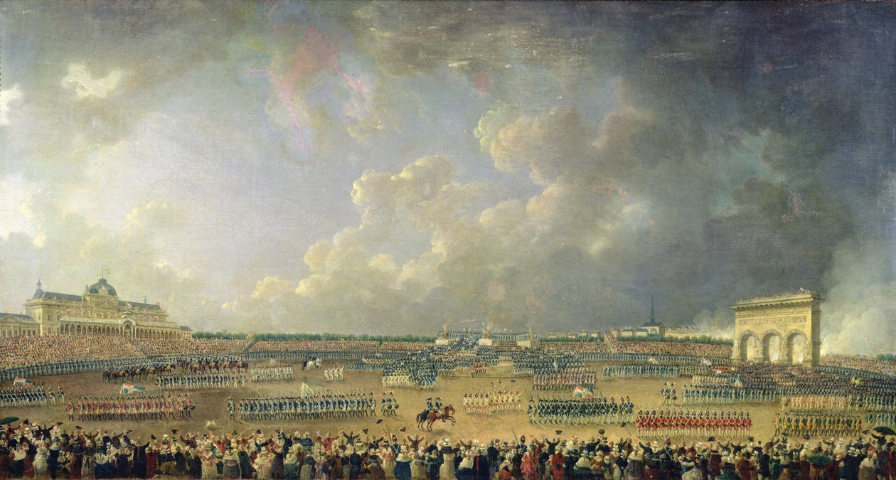 Festiwal Federacji na Polach Marsowych, 14 lipca 1790 r. autorstwa Pierre Antoine Demachy