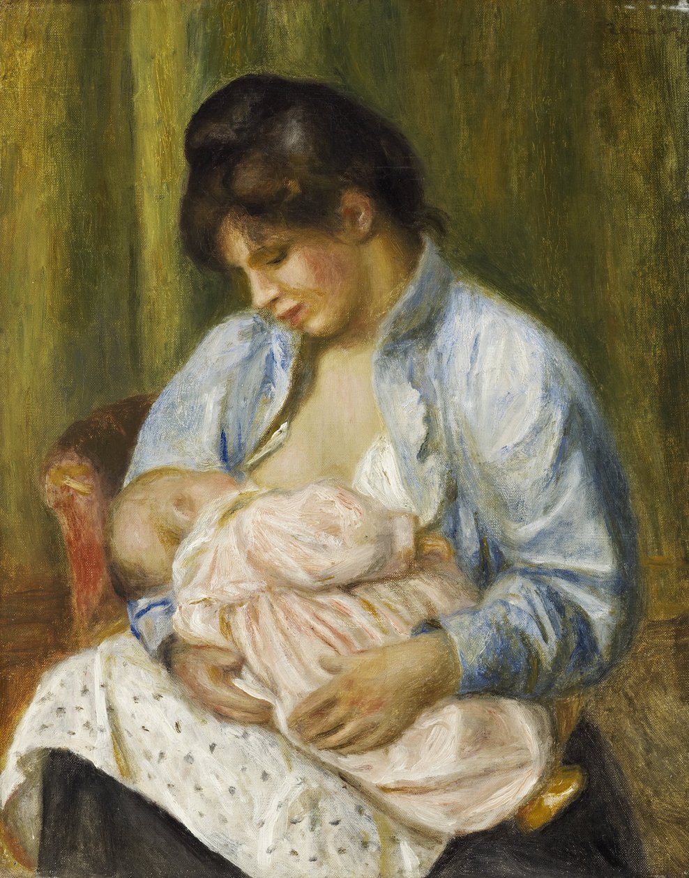 Kobieta karmiąca dziecko autorstwa Pierre Auguste Renoir
