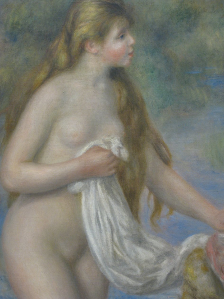 Kąpiący się długowłosy autorstwa Pierre Auguste Renoir