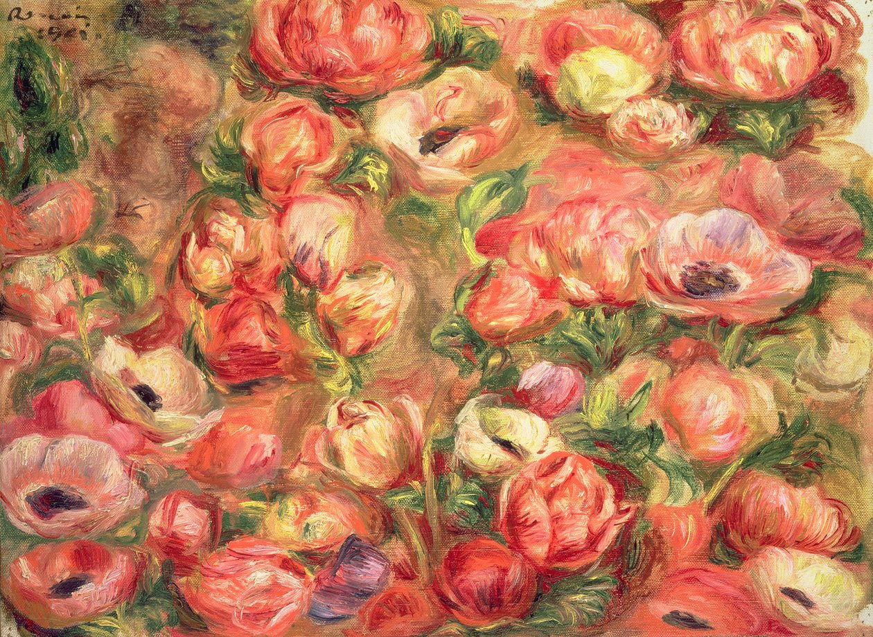 Łóżko anemonów, 1901 autorstwa Pierre Auguste Renoir