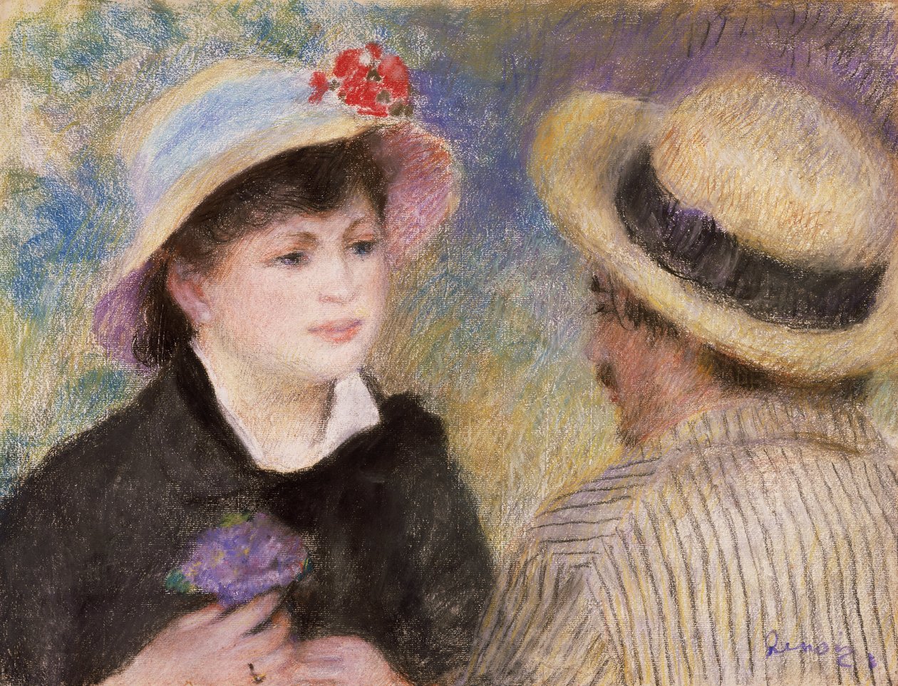 Para żeglarzy (mówi się, że to Aline Charigot i Renoir) autorstwa Pierre Auguste Renoir